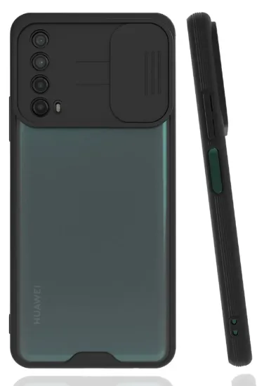 Newface Huawei P Smart 2021 Kılıf Platin Kamera Koruma Silikon - Siyah resmi