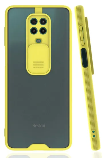Newface Xiaomi Redmi Note 9 Pro Kılıf Platin Kamera Koruma Silikon - Sarı resmi