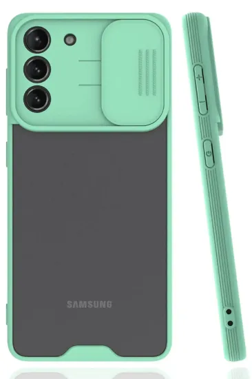 Newface Samsung Galaxy S21 Kılıf Platin Kamera Koruma Silikon - Açık Yeşil resmi