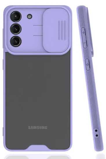 Newface Samsung Galaxy S21 Plus Kılıf Platin Kamera Koruma Silikon - Lila resmi