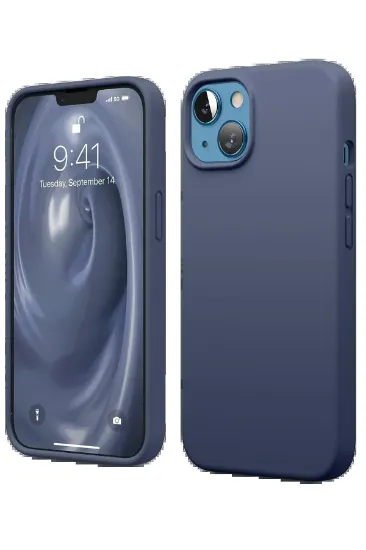 Newface iPhone 14 Kılıf First Silikon - Lacivert resmi