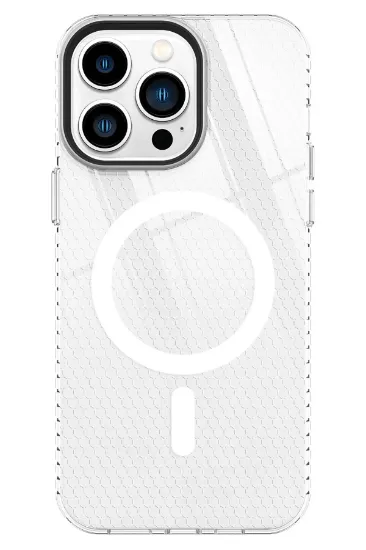 Newface iPhone 14 Pro Kılıf Beta Magneticsafe Silikon - Şeffaf resmi