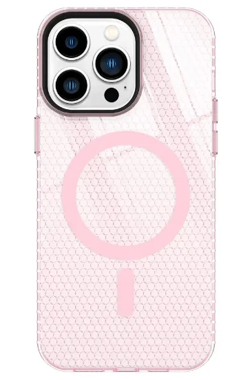 Newface iPhone 14 Pro Kılıf Beta Magneticsafe Silikon - Pembe resmi