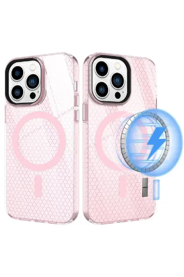 Newface iPhone 14 Pro Kılıf Beta Magneticsafe Silikon - Pembe resmi
