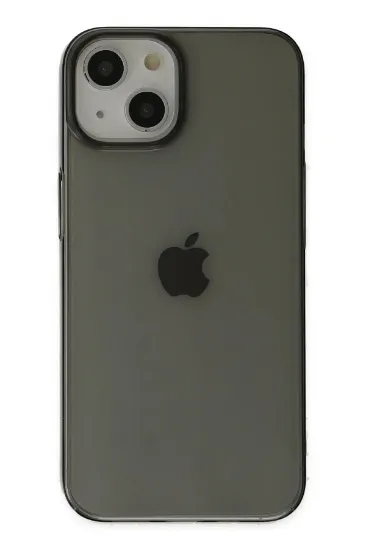 Newface iPhone 14 Plus Kılıf Pc Sert Şeffaf Kapak - Siyah resmi