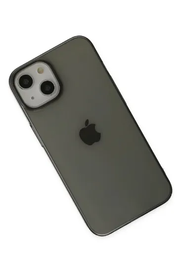 Newface iPhone 14 Plus Kılıf Pc Sert Şeffaf Kapak - Siyah resmi