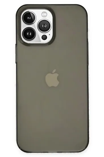 Newface iPhone 14 Pro Kılıf Pc Sert Şeffaf Kapak - Siyah resmi