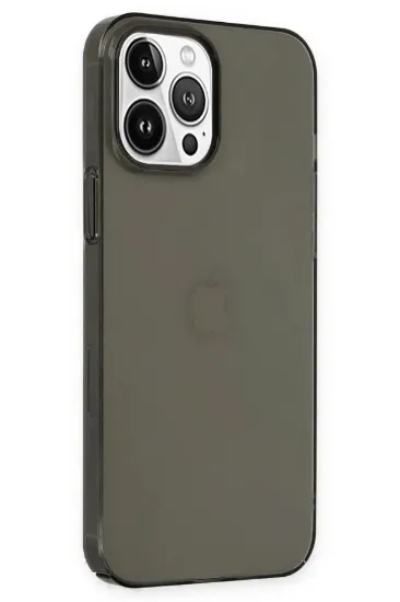 Newface iPhone 14 Pro Kılıf Pc Sert Şeffaf Kapak - Siyah resmi