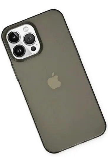 Newface iPhone 14 Pro Kılıf Pc Sert Şeffaf Kapak - Siyah resmi