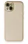 Newface iPhone 14 Kılıf Coco Deri Silikon Kapak - Gold resmi