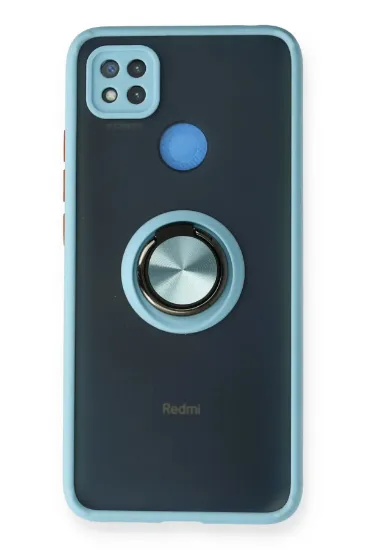 Newface Xiaomi Redmi 9C Kılıf Montreal Yüzüklü Silikon Kapak - Buz Mavi resmi