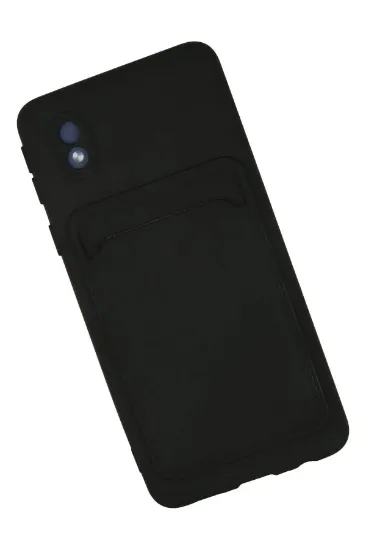 Newface Samsung Galaxy A01 Core Kılıf Kelvin Kartvizitli Silikon - Siyah resmi