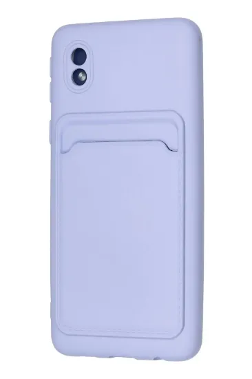 Newface Samsung Galaxy A01 Core Kılıf Kelvin Kartvizitli Silikon - Lila resmi