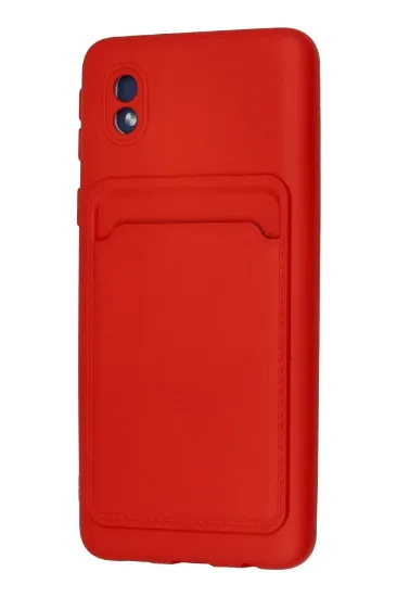Newface Samsung Galaxy A01 Core Kılıf Kelvin Kartvizitli Silikon - Kırmızı resmi
