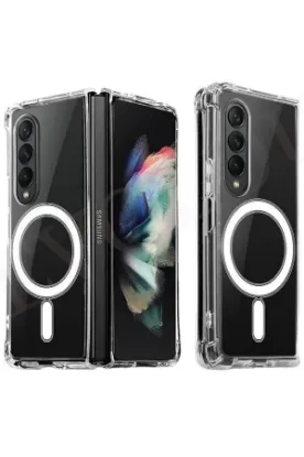 Newface Samsung Galaxy Z Fold 3 Kılıf Magneticsafe Şeffaf Silikon - Şeffaf resmi