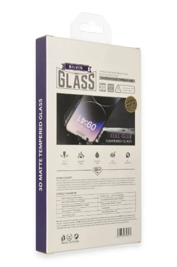 Newface iPhone 13 Pro Max Bilvis 3D Mat Cam Ekran Koruyucu resmi