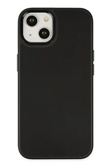 Newface iPhone 14 Plus Kılıf Asya Deri Silikon - Siyah resmi