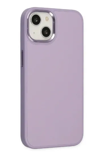 Newface iPhone 14 Plus Kılıf Asya Deri Silikon - Lila resmi