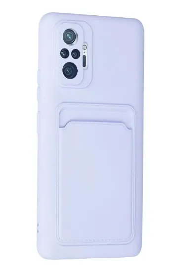 Newface Xiaomi Redmi Note 10 Pro Kılıf Kelvin Kartvizitli Silikon - Lila resmi
