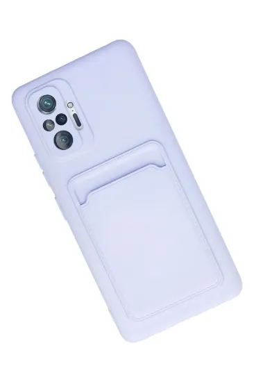 Newface Xiaomi Redmi Note 10 Pro Kılıf Kelvin Kartvizitli Silikon - Lila resmi