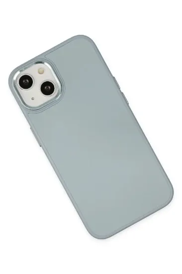 Newface iPhone 14 Plus Kılıf Asya Deri Silikon - Sierra Blue resmi