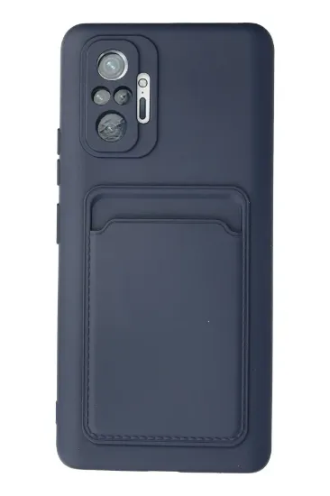 Newface Xiaomi Redmi Note 10 Pro Kılıf Kelvin Kartvizitli Silikon - Lacivert resmi