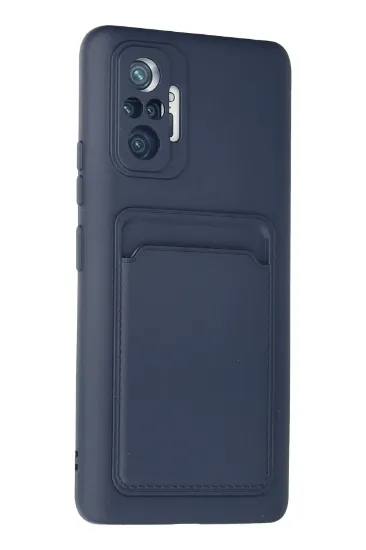 Newface Xiaomi Redmi Note 10 Pro Kılıf Kelvin Kartvizitli Silikon - Lacivert resmi