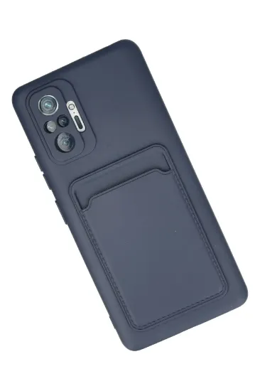 Newface Xiaomi Redmi Note 10 Pro Kılıf Kelvin Kartvizitli Silikon - Lacivert resmi