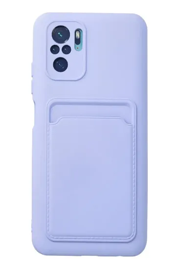 Newface Xiaomi Redmi Note 10S Kılıf Kelvin Kartvizitli Silikon - Lila resmi