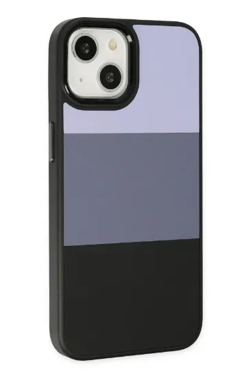 Newface iPhone 14 Plus Kılıf King Kapak - Lila-Siyah resmi