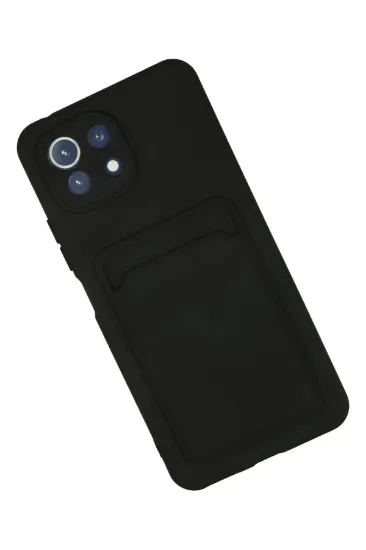 Newface Xiaomi Mi 11 Kılıf Kelvin Kartvizitli Silikon - Siyah resmi