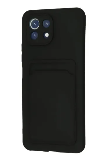 Newface Xiaomi Mi 11 Kılıf Kelvin Kartvizitli Silikon - Siyah resmi