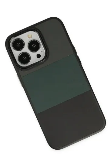 Newface iPhone 14 Pro Max Kılıf King Kapak - Gri-Siyah resmi