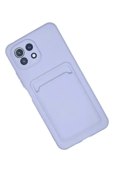 Newface Xiaomi Mi 11 Kılıf Kelvin Kartvizitli Silikon - Lila resmi