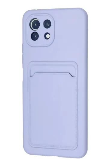 Newface Xiaomi Mi 11 Kılıf Kelvin Kartvizitli Silikon - Lila resmi