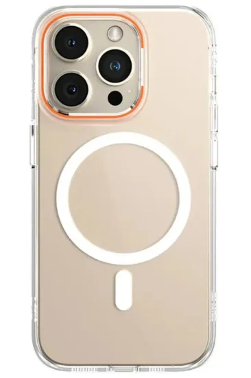 Newface iPhone 14 Pro Kılıf Blueo Anti Drop Magsafe Kapak - Turuncu resmi