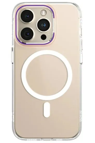 Newface iPhone 14 Pro Kılıf Blueo Anti Drop Magsafe Kapak - Derin Mor resmi