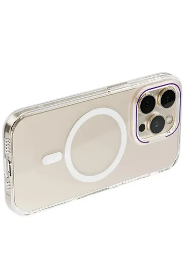 Newface iPhone 14 Pro Kılıf Blueo Anti Drop Magsafe Kapak - Derin Mor resmi