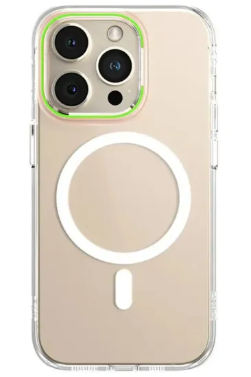 Newface iPhone 14 Pro Max Kılıf Blueo Anti Drop Magsafe Kapak - Yeşil resmi
