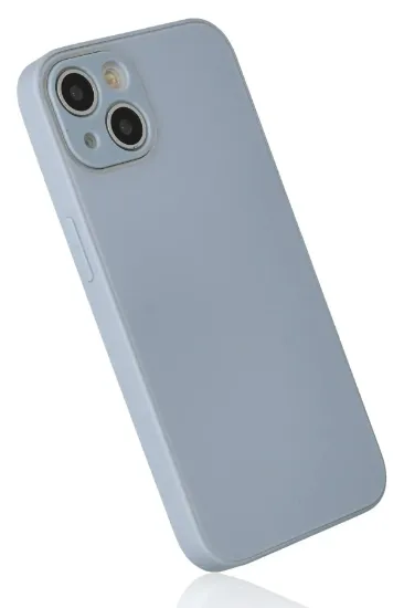 Newface iPhone 14 Plus Kılıf Glass Kapak - Sky Blue resmi