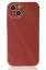 Newface iPhone 14 Plus Kılıf Glass Kapak - Bordo resmi