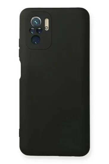 Newface Xiaomi Redmi Note 10 Kılıf Nano içi Kadife Silikon - Siyah resmi