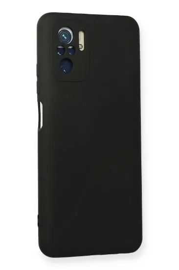 Newface Xiaomi Redmi Note 10 Kılıf Nano içi Kadife Silikon - Siyah resmi