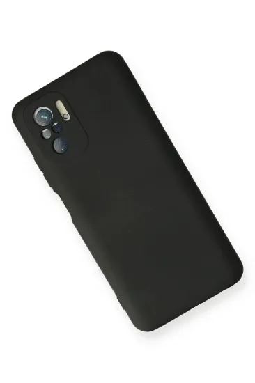 Newface Xiaomi Redmi Note 10 Kılıf Nano içi Kadife Silikon - Siyah resmi
