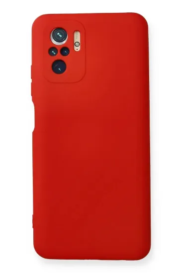 Newface Xiaomi Redmi Note 10 Kılıf Nano içi Kadife Silikon - Kırmızı resmi