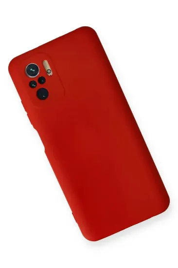 Newface Xiaomi Redmi Note 10 Kılıf Nano içi Kadife Silikon - Kırmızı resmi