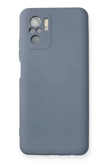 Newface Xiaomi Redmi Note 10 Kılıf Nano içi Kadife Silikon - Gri resmi