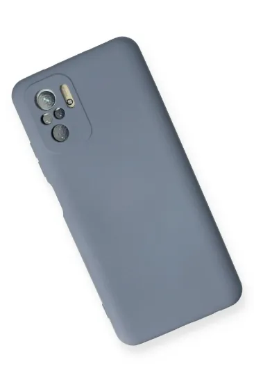 Newface Xiaomi Redmi Note 10 Kılıf Nano içi Kadife Silikon - Gri resmi