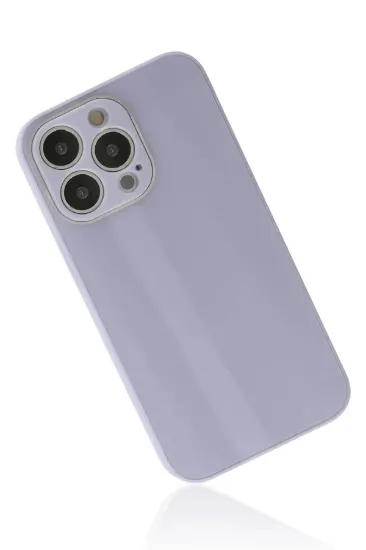 Newface iPhone 14 Pro Max Kılıf Glass Kapak - Lila resmi