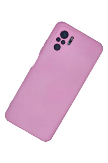 Newface Xiaomi Redmi Note 10 Kılıf Nano içi Kadife Silikon - Pembe resmi